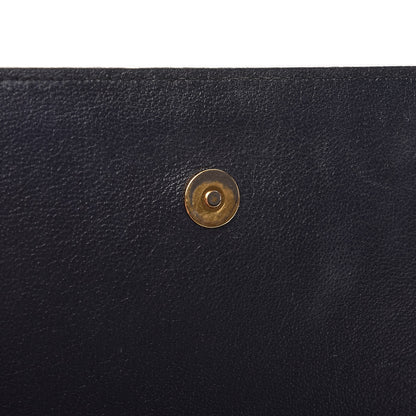 Saint Laurent Calfskin Monogram Large Belle De Jour Clutch Navy 7 of 11