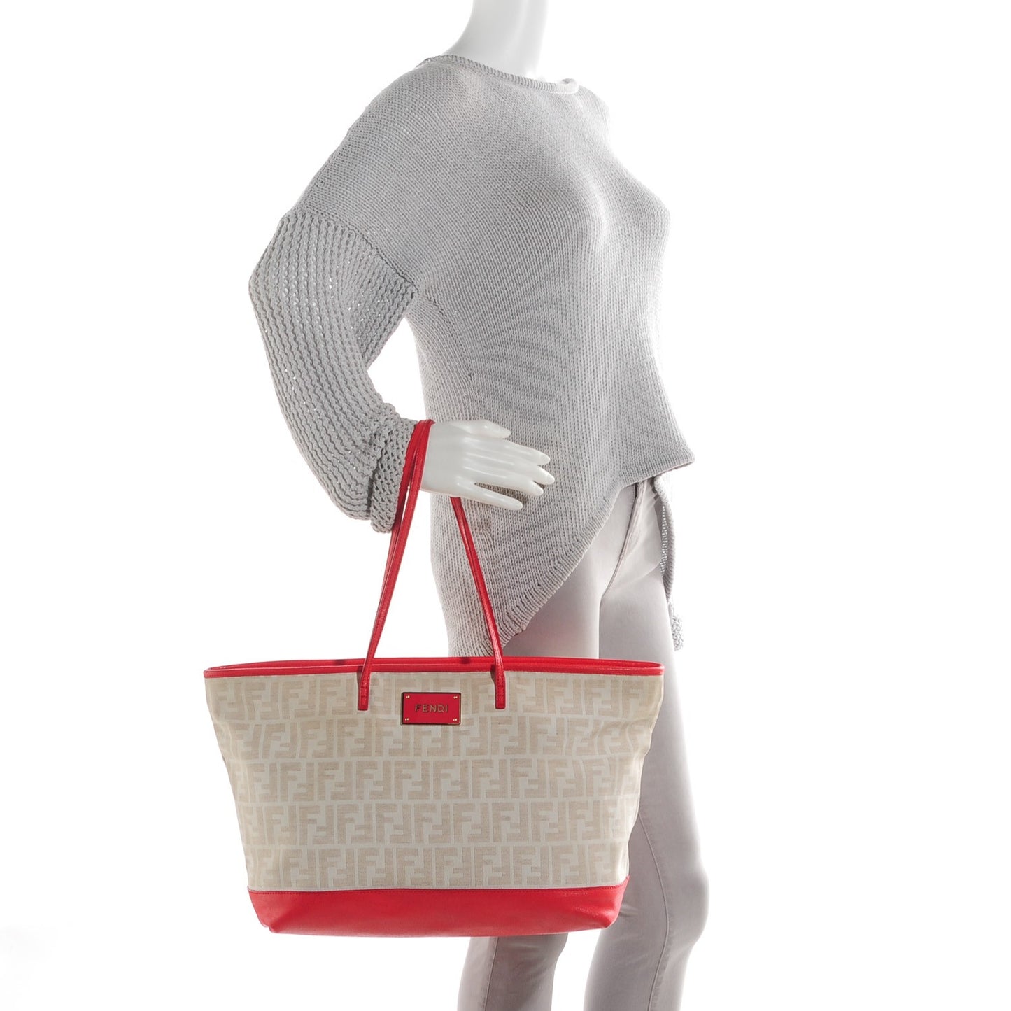 Fabric FF Roll Tote Latte Fragola