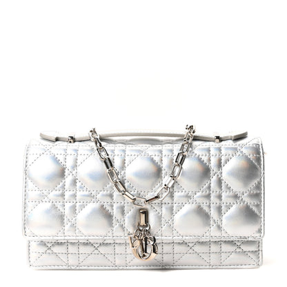 Christian Dior Iridescent Metallic Lambskin Cannage Mini My Dior Bag Silver 1 of 10