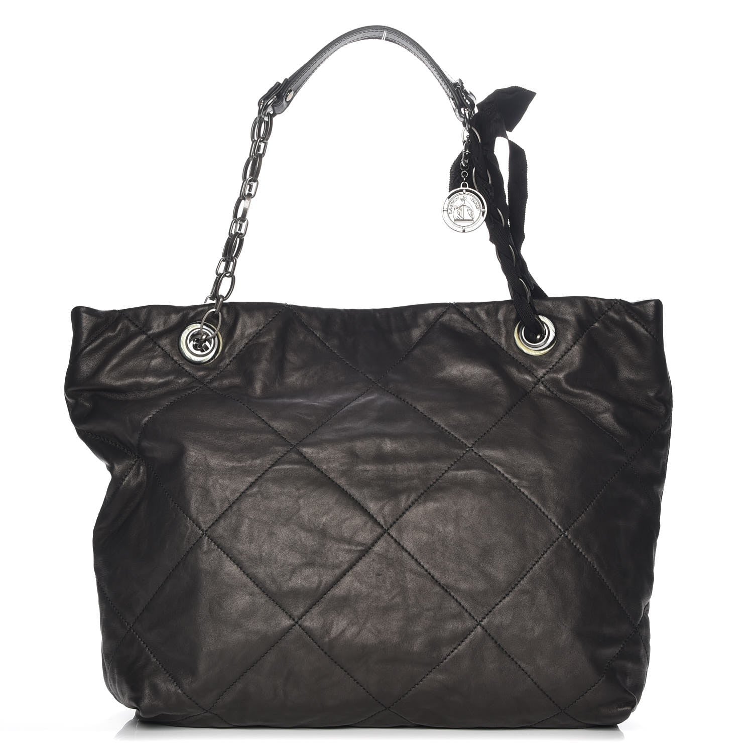 Lanvin Lambskin Quilted Large Amelia Tote Black 1 of 6