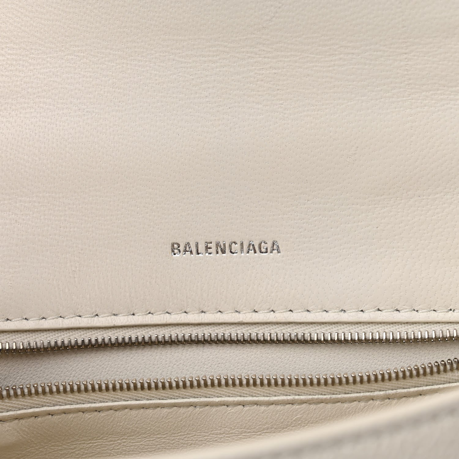 Balenciaga Grained Calfskin Small Hourglass Top Handle Bag White 6 of 10