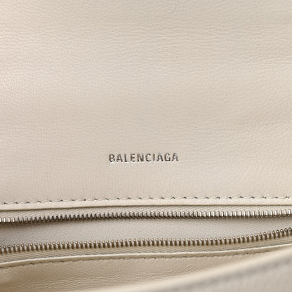 Balenciaga Grained Calfskin Small Hourglass Top Handle Bag White 6 of 10
