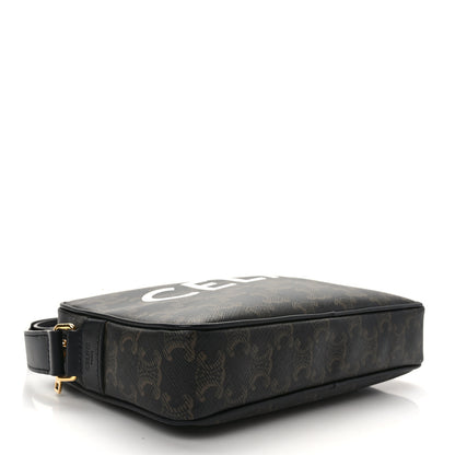 Celine Triomphe Canvas Medium Messenger Bag Black 4 of 13