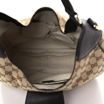 Gucci Monogram Web Medium Dressage Hobo Dark Brown 5 of 13
