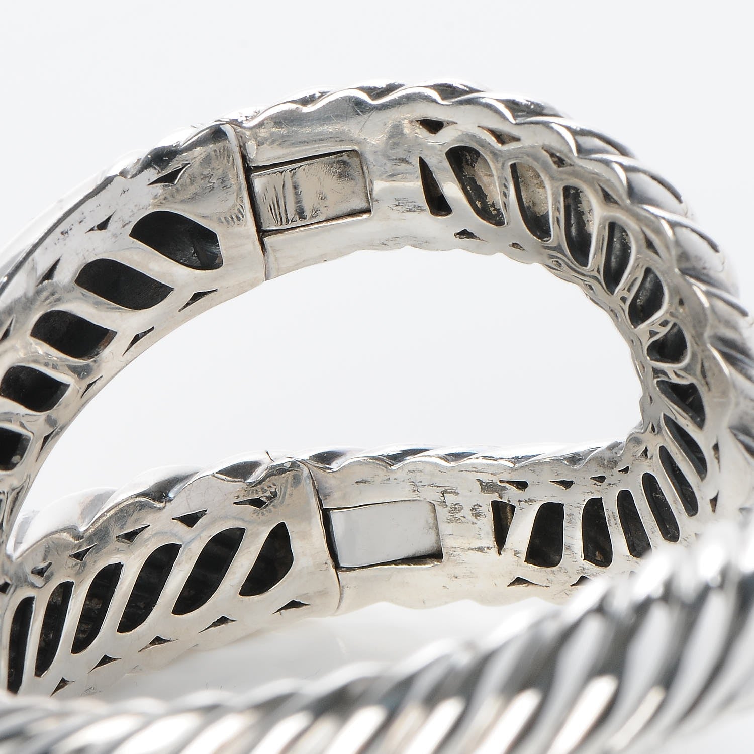 David Yurman Sterling Silver Crossover Cuff 5 of 6