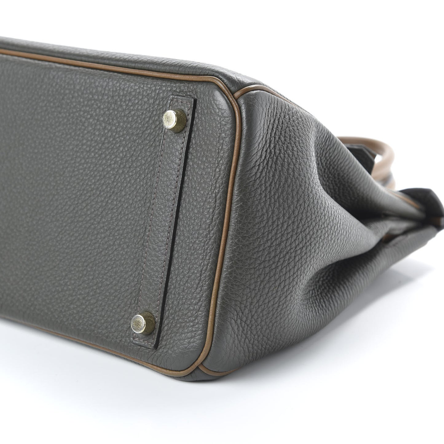 Togo Bi-Color Horseshoe Birkin 30 Vert de Gris Gold