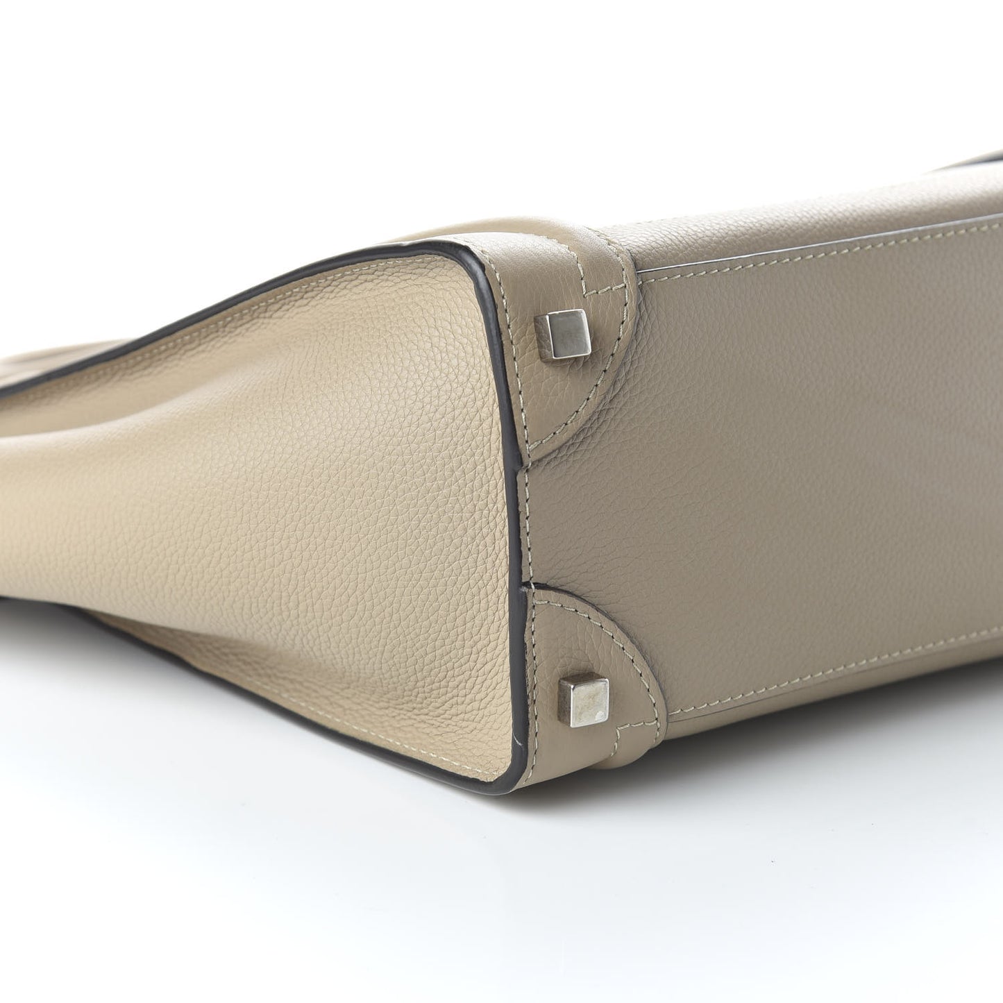 Drummed Calfskin Micro Luggage Dune