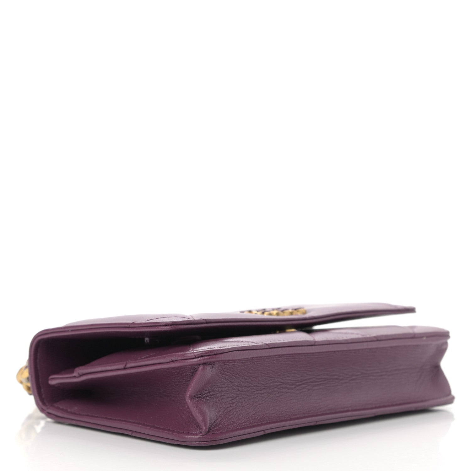 Chanel Lambskin Quilted Chanel 19 Wallet On Chain WOC Purple 4 of 14