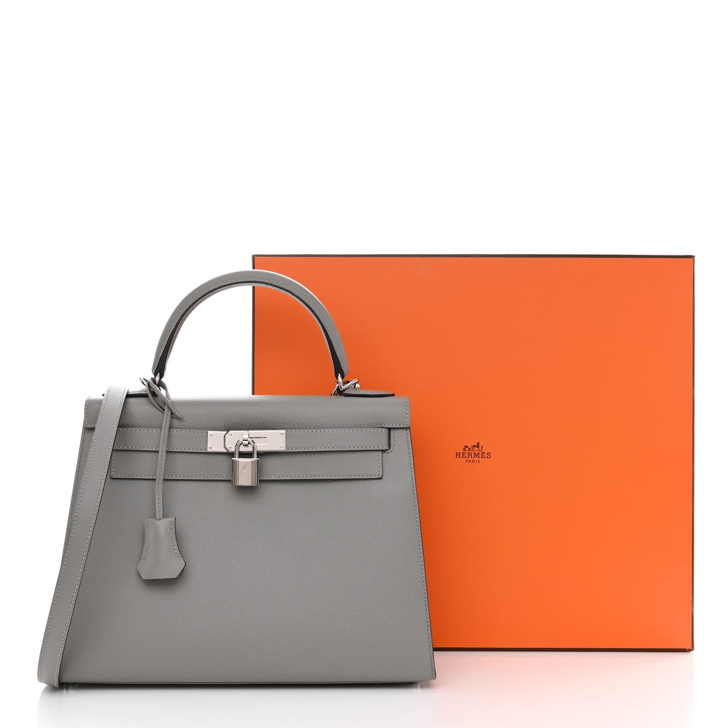 Hermes Epsom Kelly Sellier 28 Gris Mouette 11 of 11