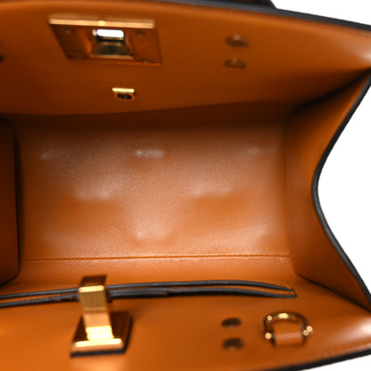 Salvatore Ferragamo Hammered Calfskin Small The Studio Box Bag Orange 5 of 9
