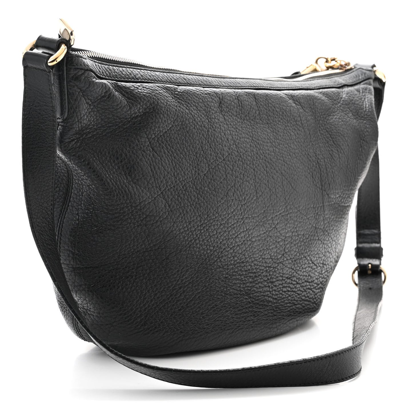 Pebbled Calfskin Medium Soho Hobo Black