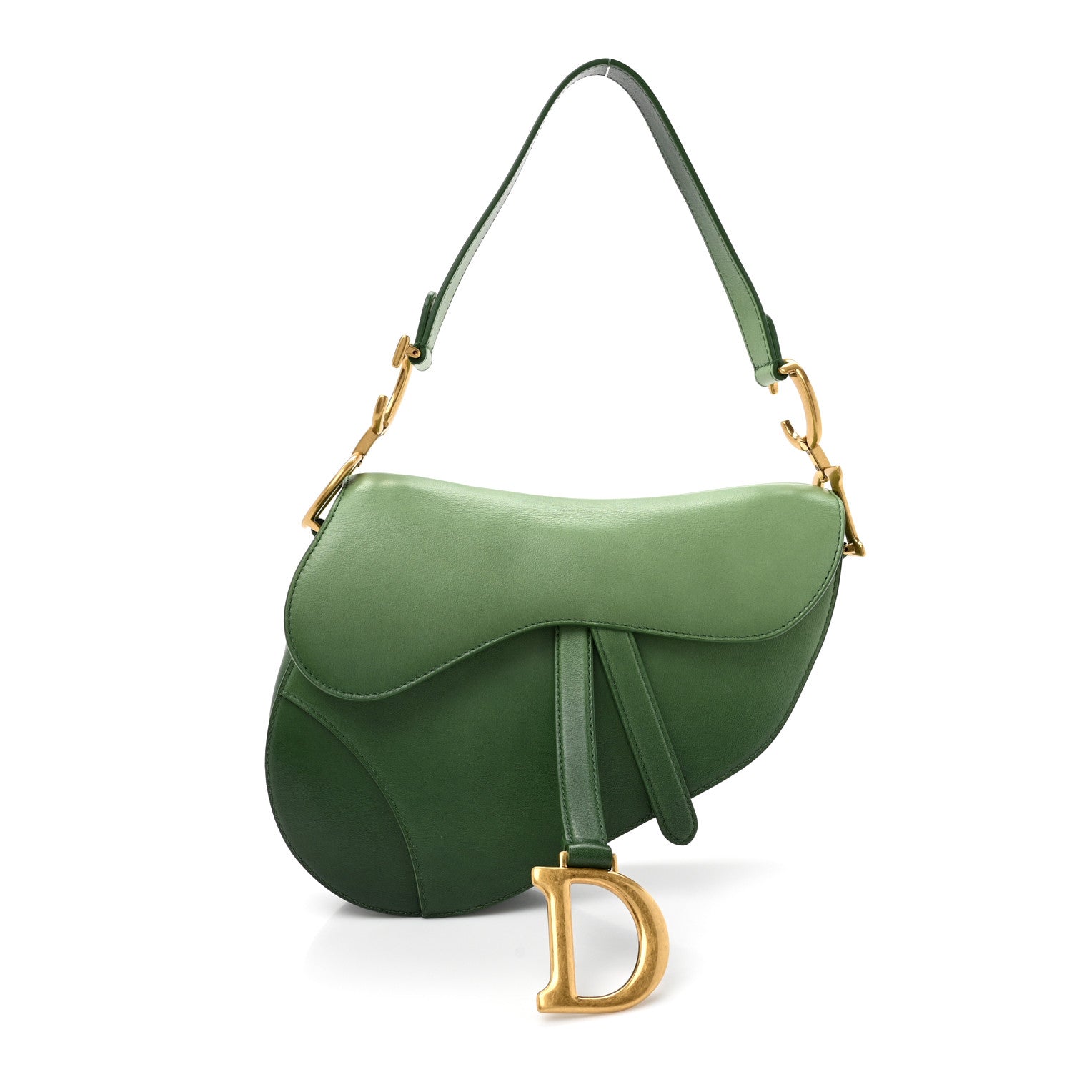 Christian Dior Gradient Calfskin Saddle Bag Green 1 of 10