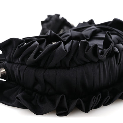 Balenciaga Ruffled Jersey Le Cagole Shoulder Bag XS Black 10 of 11