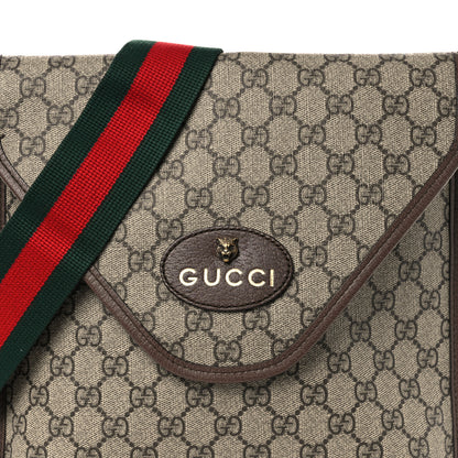 Gucci GG Supreme Monogram Web Medium Neo Vintage Flap Messenger Bag Beige New Acero 8 of 17