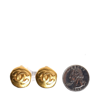 Chanel CC Clip On Earrings Gold 2 of 4