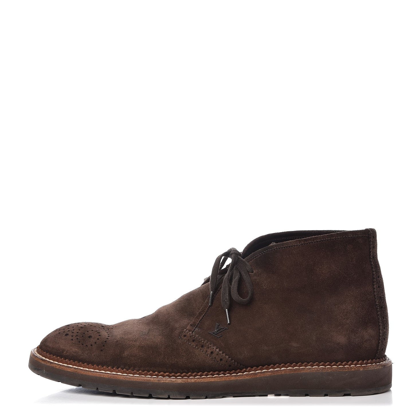 Mens Suede Brogues Boots 9.5 Brown