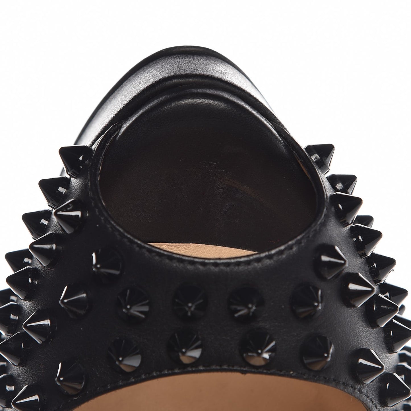 Calfskin Lady Peep Spikes VIP 150 Pumps 39 Black