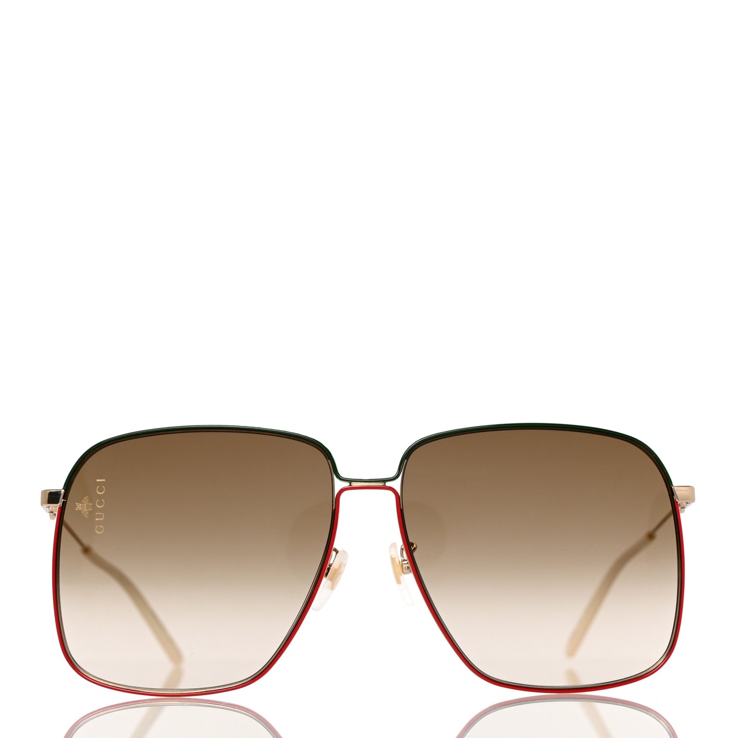 Web Rectangular Frame Interlocking G Sunglasses GG0394S Green Red