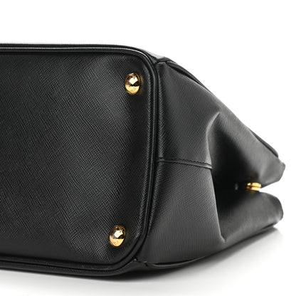 Prada Saffiano Small Galleria Double Zip Tote Black 9 of 10