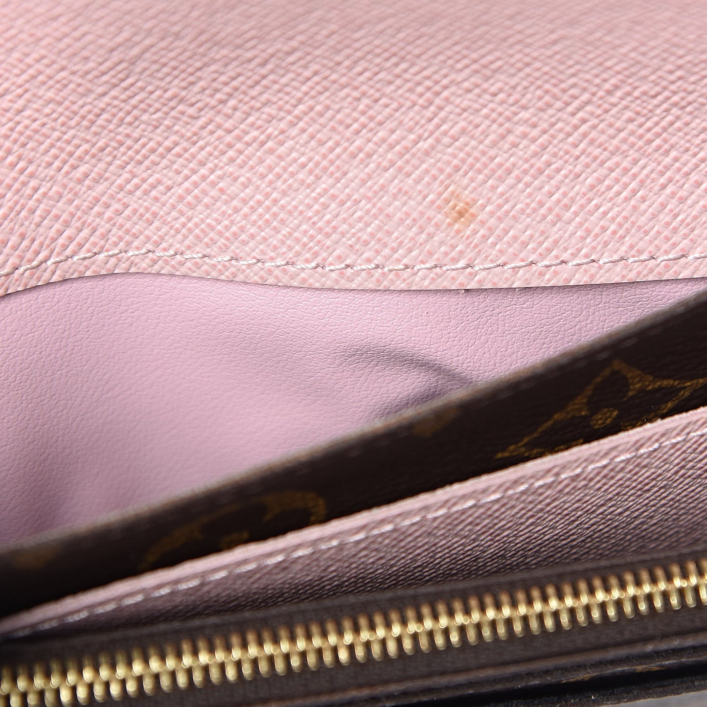 Monogram Emilie Wallet Rose Ballerine