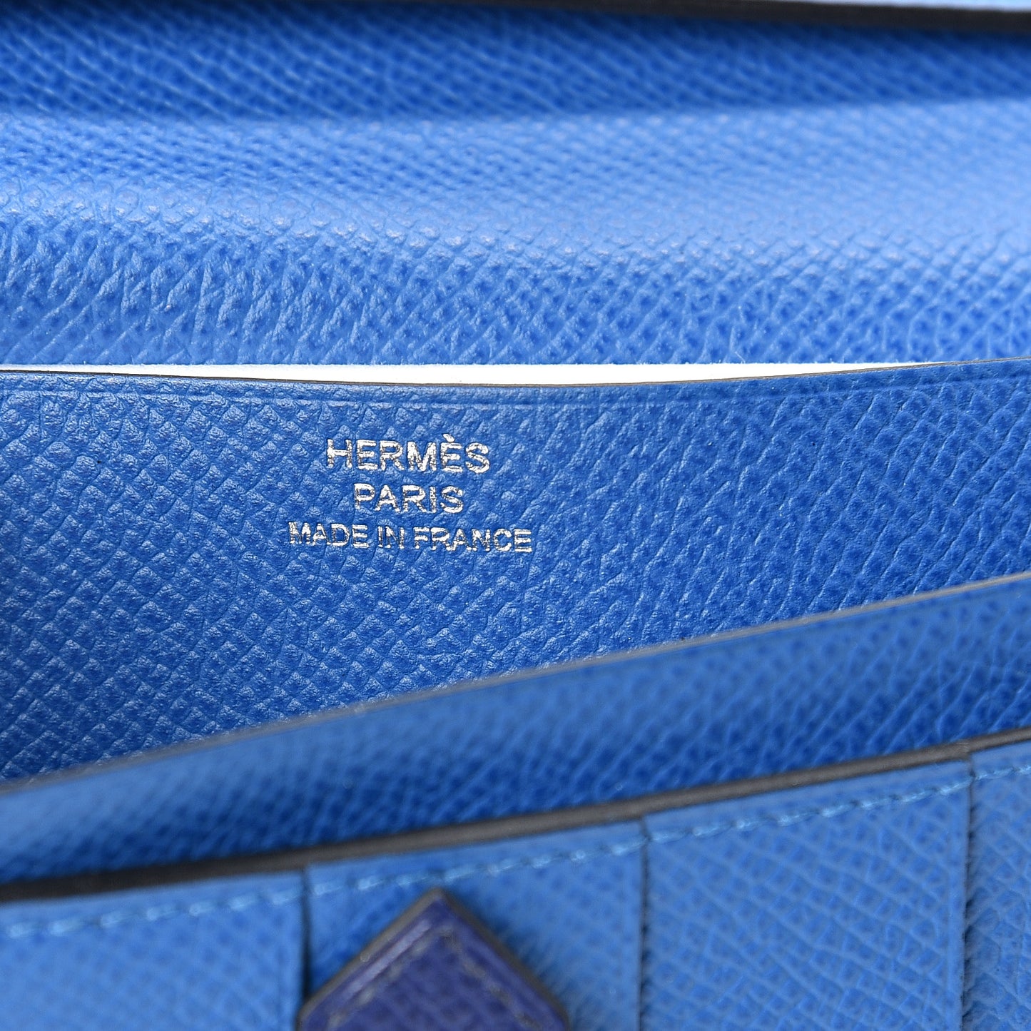 Epsom Bearn Verso Gusset Wallet Bleu Encre Zellige