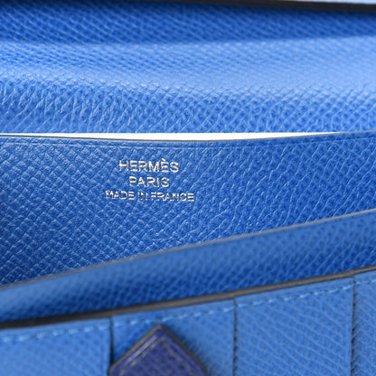 Hermes Epsom Bearn Verso Gusset Wallet Bleu Encre Zellige 6 of 8