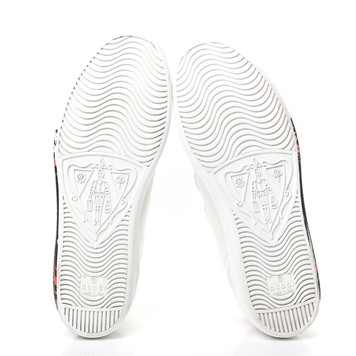 Gucci Miro Soft Calfskin Interlocking G Womens New Ace Sneakers 38 White Red Flame Green 5 of 8