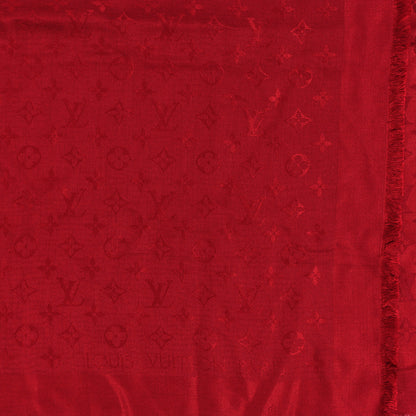 Louis Vuitton Silk Wool Monogram Shawl Pomme D'Amour 3 of 3