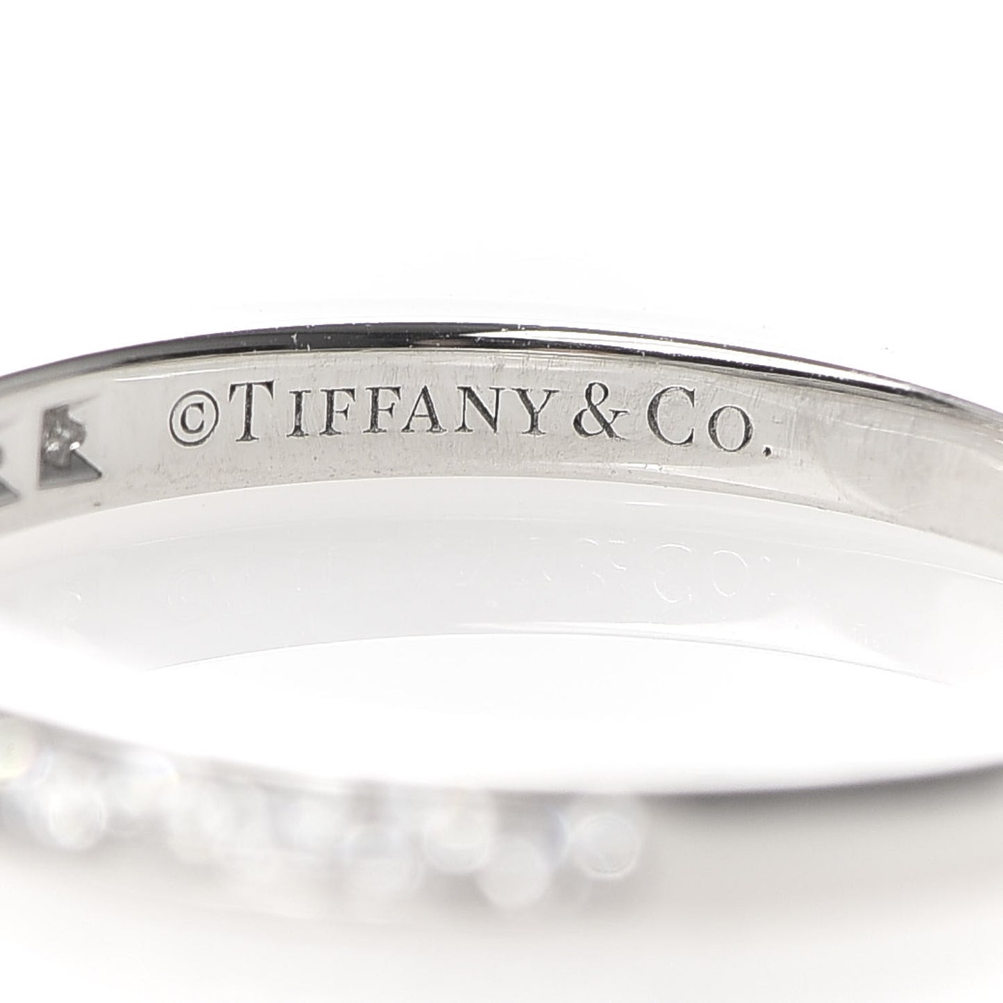 Platinum Diamond .21ctw Half Circle Wedding Band Ring 47 4