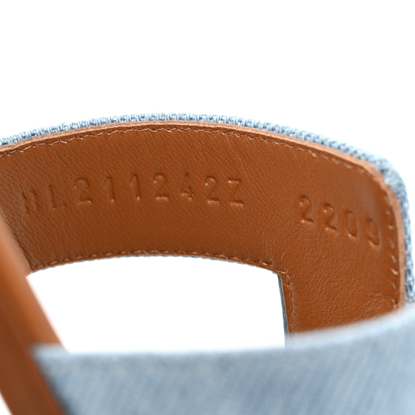 Denim Canvas Oran Sandals 37.5 Bleu Clair