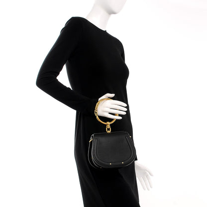 Chloe Calfskin Suede Small Nile Bracelet Bag Black 3 of 10
