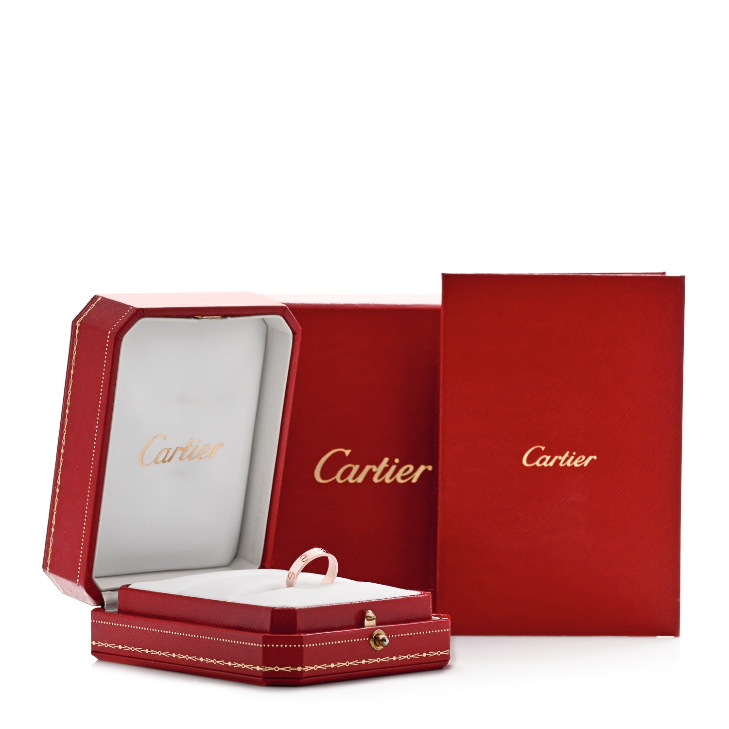 Cartier 18K Pink Gold 3.5mm LOVE Wedding Band Ring 50 5.25 5 of 5