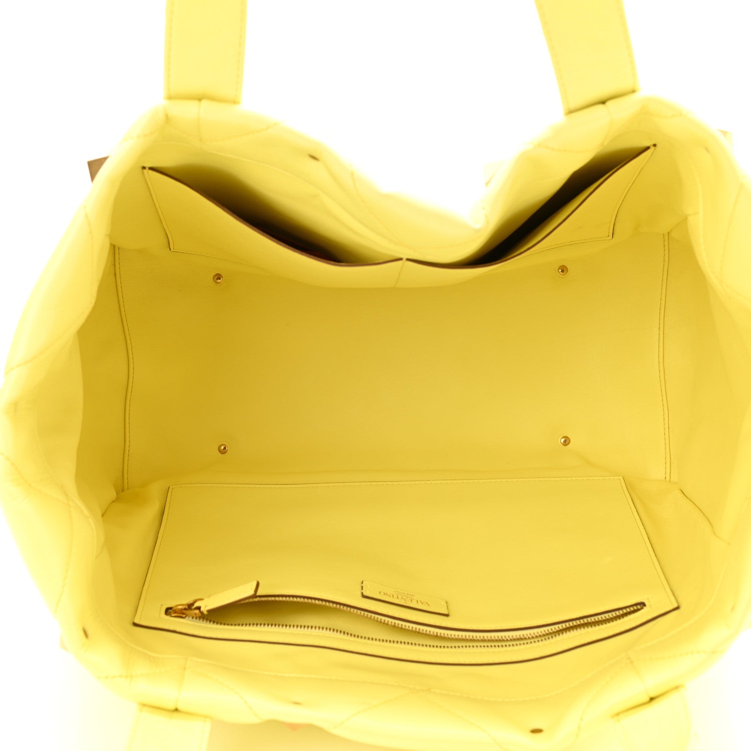 Valentino Garavani Nappa Medium Roman Stud Tote Lime Sorbet 5 of 8