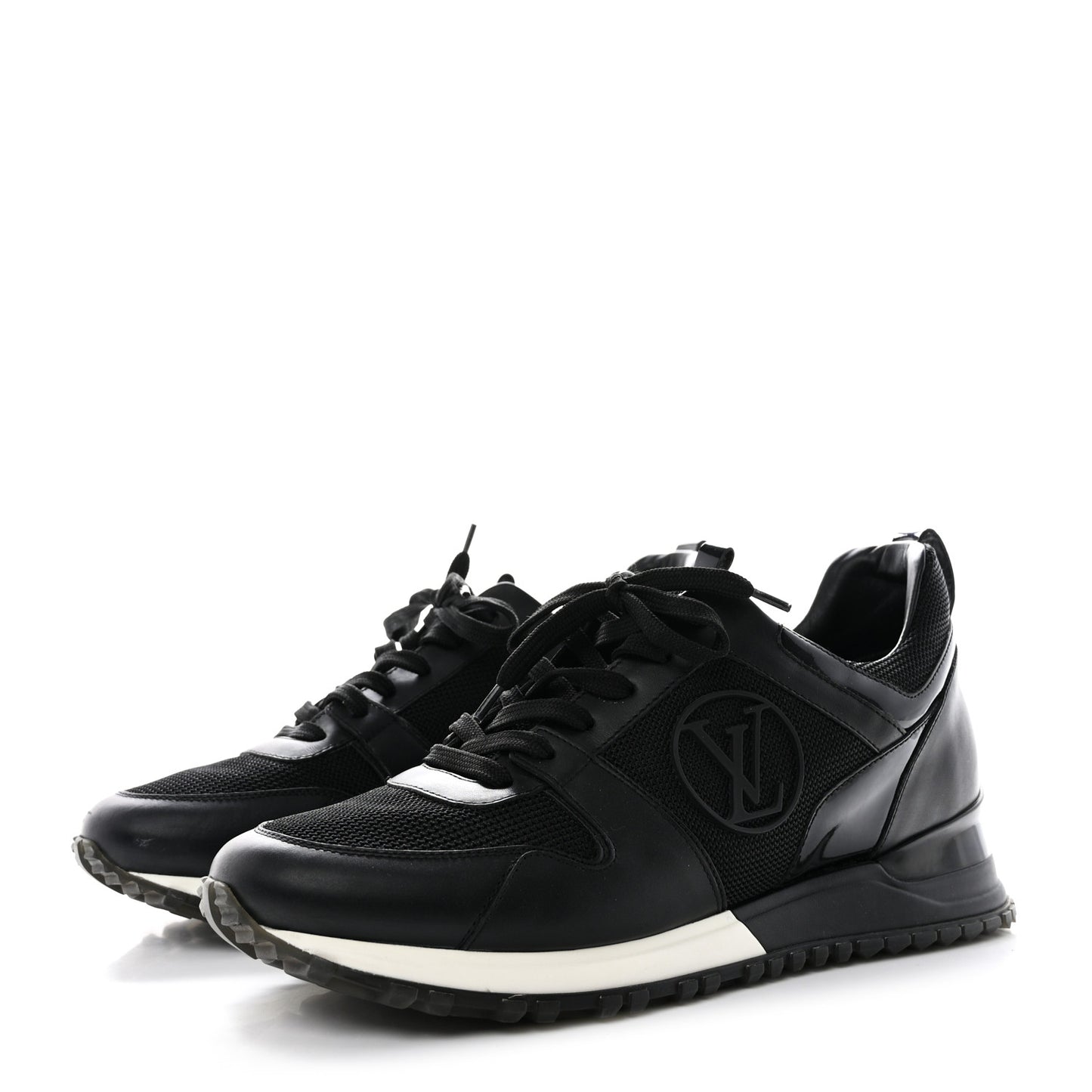 Calfskin Run Away Sneakers 36 Black