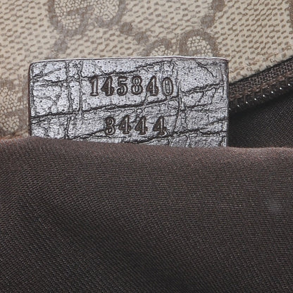 Gucci GG Plus Monogram Web Large Flap Messenger Bag Beige Dark Brown 7 of 7