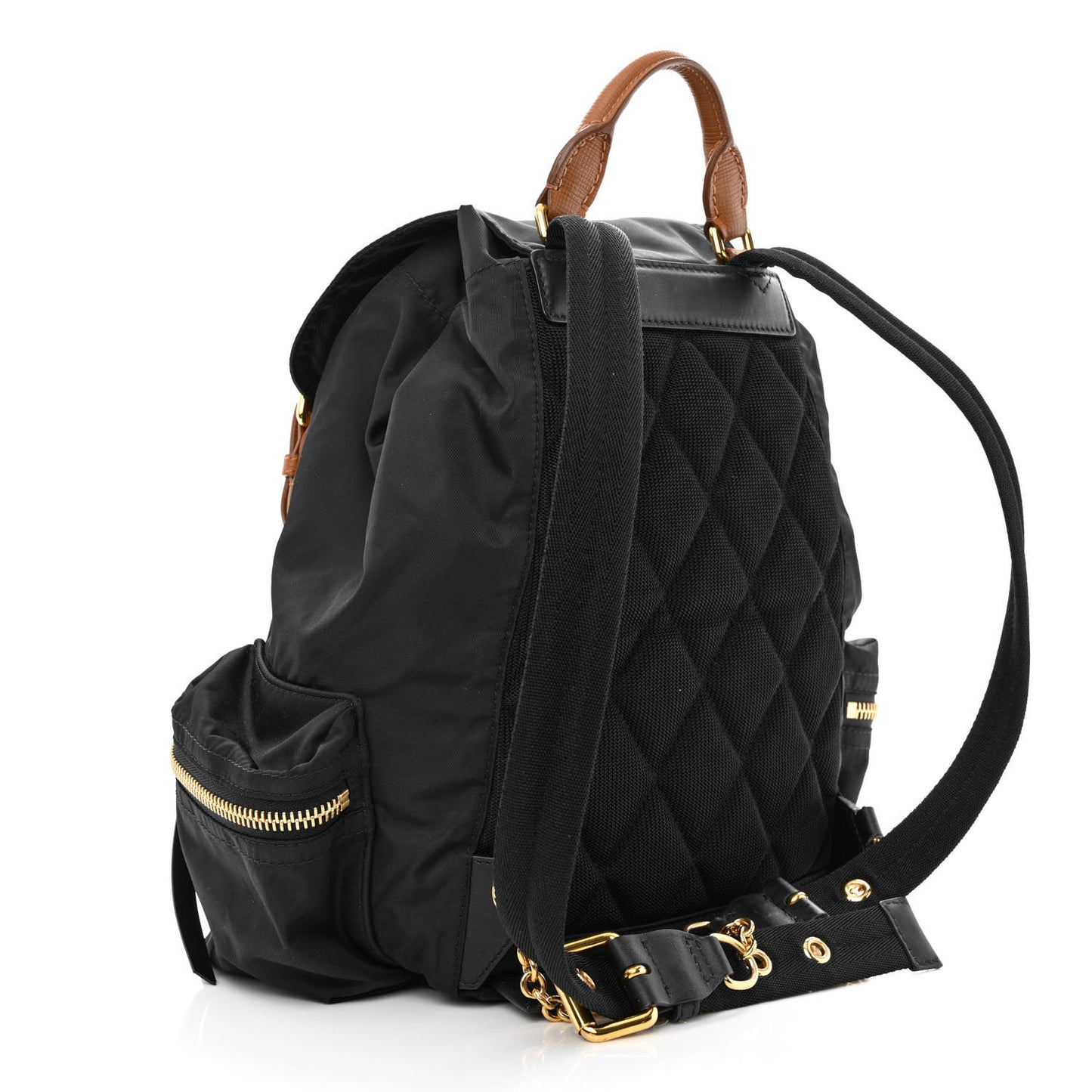 Nylon Medium Rucksack Backpack Black