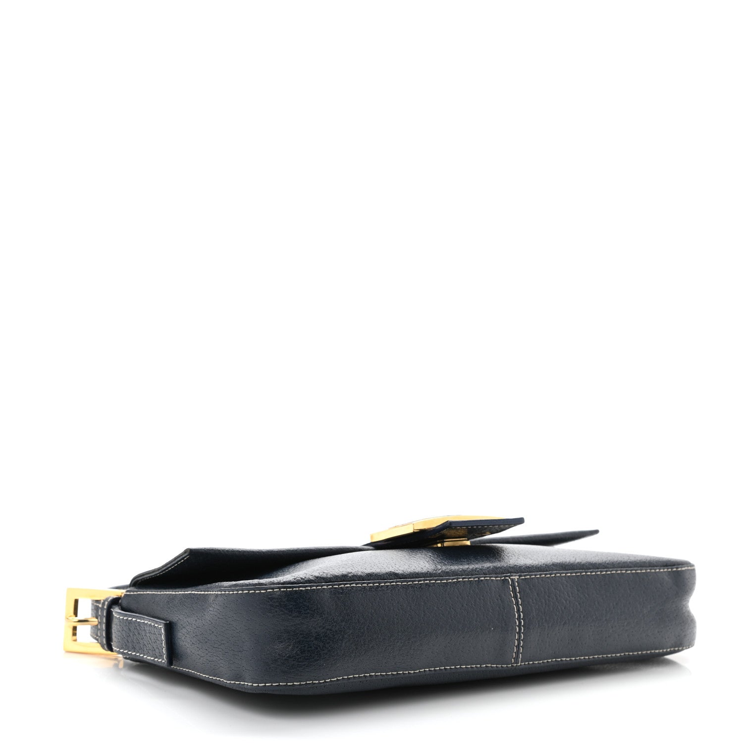 Fendi Boarskin Baguette Navy Blue 6 of 13