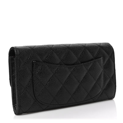 Chanel Caviar Quilted Large Flap Wallet Black 3 of 6