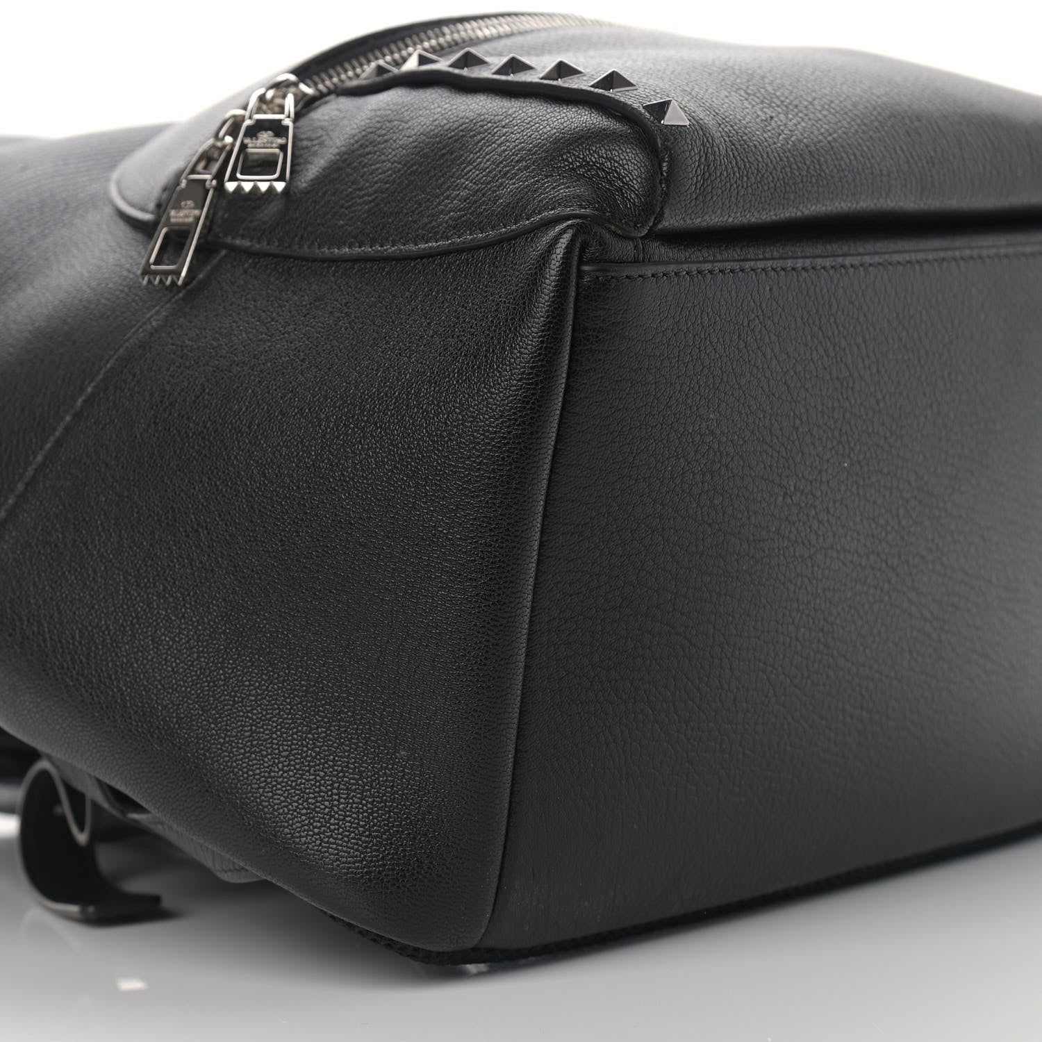 Valentino Garavani Grained Calfskin Rockstud Backpack Black 7 of 10