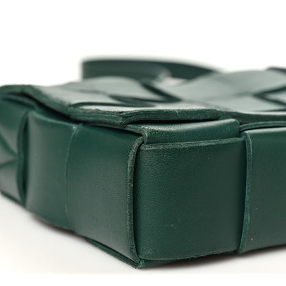 Bottega Veneta Grained Calfskin Maxi Intrecciato Cassette Crossbody Bag Raintree Green 8 of 12