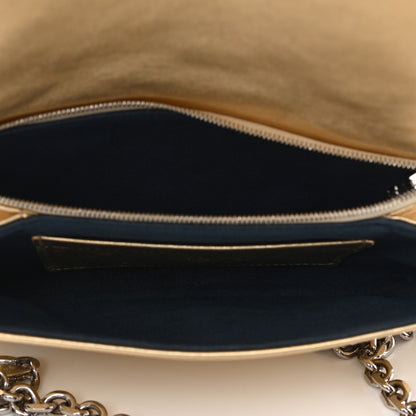 Louis Vuitton Metallic Lambskin Embossed Monogram Pochette Coussin Gold 5 of 9