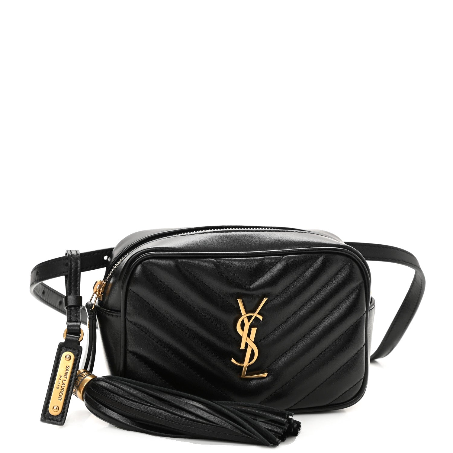 Saint Laurent Calfskin Matelasse Monogram Lou Belt Bag Black 1 of 8