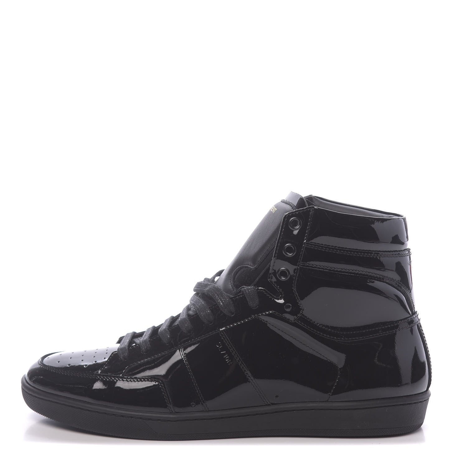 Saint Laurent Patent Court Classic SL/10H High Top Sneakers 43 Black 1 of 9
