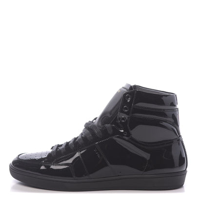 Saint Laurent Patent Court Classic SL/10H High Top Sneakers 43 Black 1 of 9