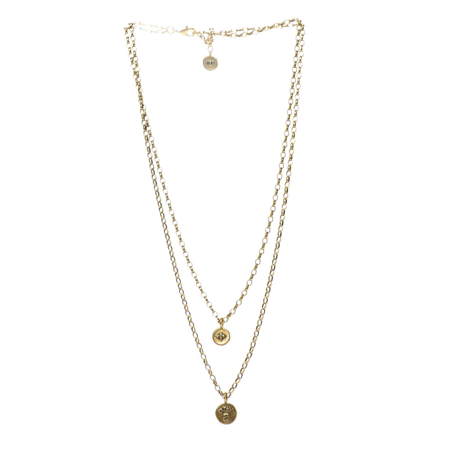 Metal Bee J'Adior Layered Necklace Aged Gold