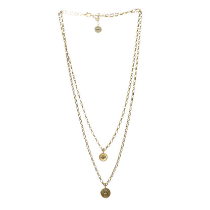 Christian Dior Metal Bee J'Adior Layered Necklace Aged Gold 3 of 6