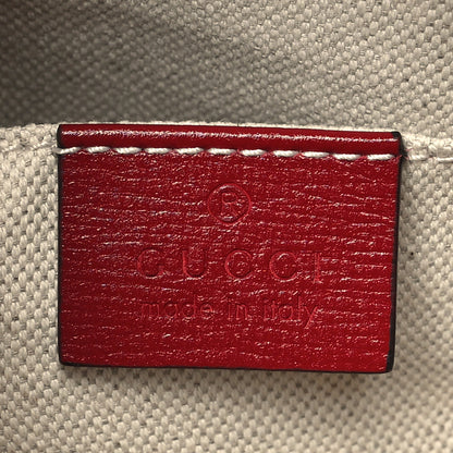 Gucci GG Supreme Monogram Azalea Calfskin Mini Horsebit 1955 Top Handle Bag Beige New Cherry Red 6 of 10