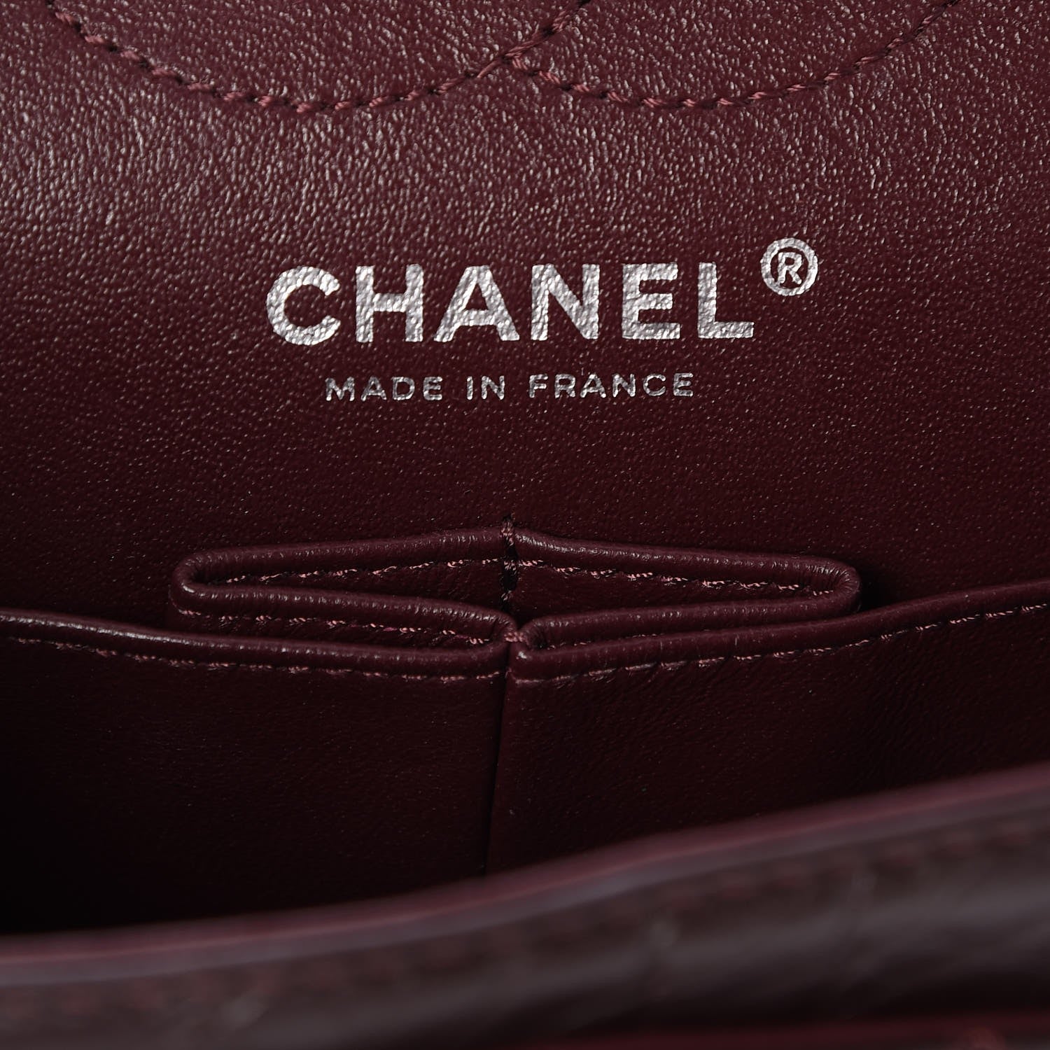 Chanel Aged Calfskin Lucky Charms 2.55 Reissue 224 Flap Burgundy 7 of 8