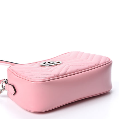Gucci Calfskin Matelasse Small GG Marmont Chain Shoulder Bag Wild Rose 3 of 10