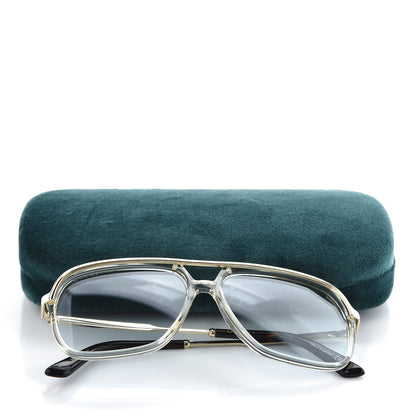 Gucci Squared Aviator GG Sunglasses GG0200S Gold 7 of 8